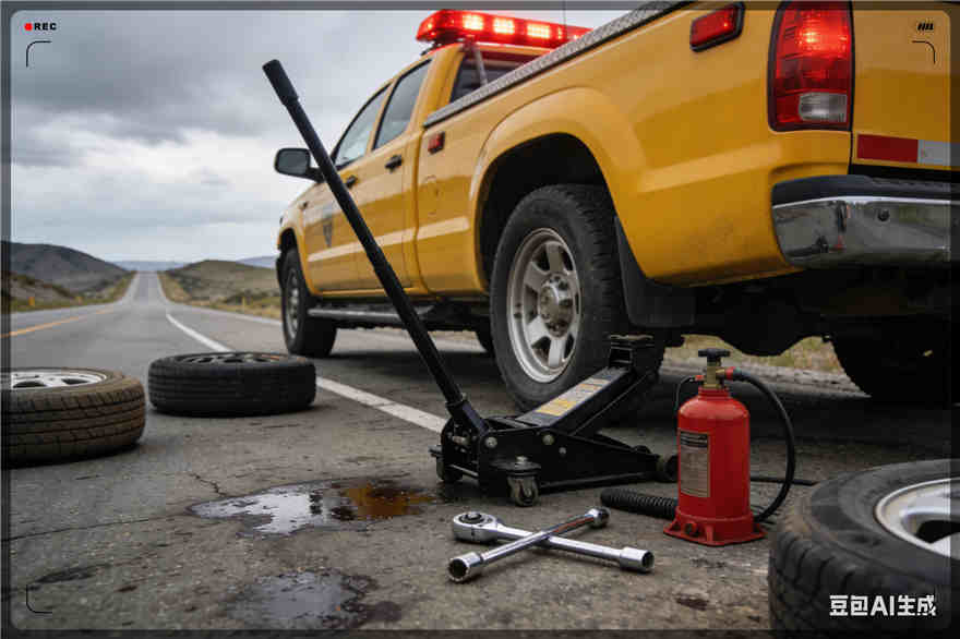 墨竹工卡爆胎道路救援-汽车换轮胎